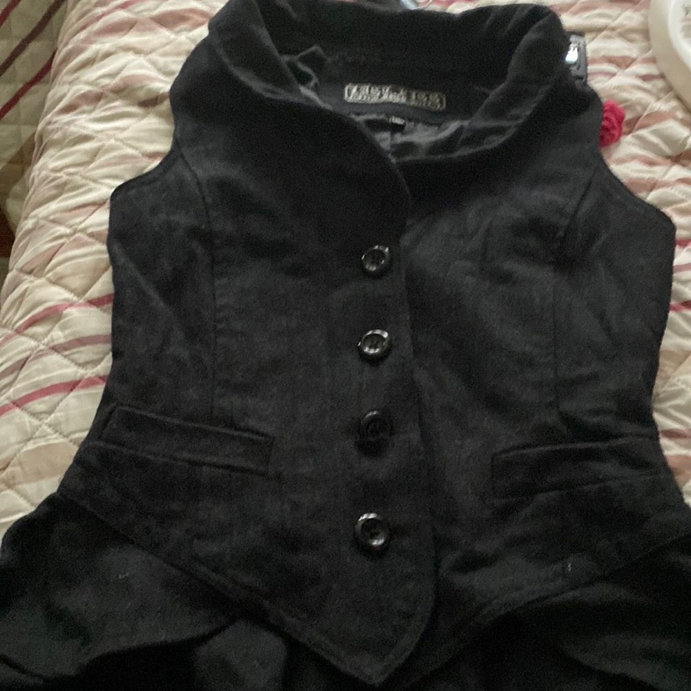 Black Jacket size Small  three button down with extraordinary front